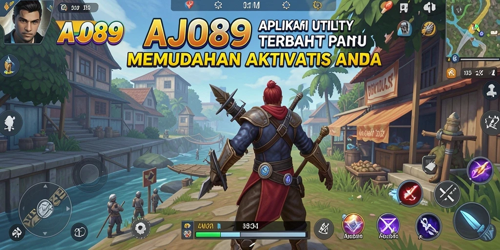 Tampilan utama AJO89 dengan fitur-fitur Utility yang mudah diakses.