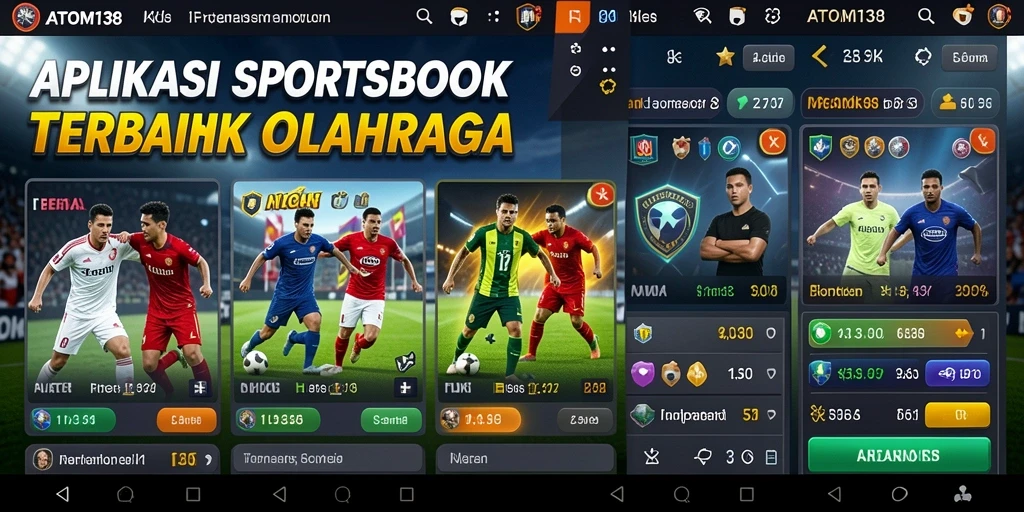 Screenshot utama ATOM138 menampilkan antarmuka sportsbook yang menarik dan informatif.