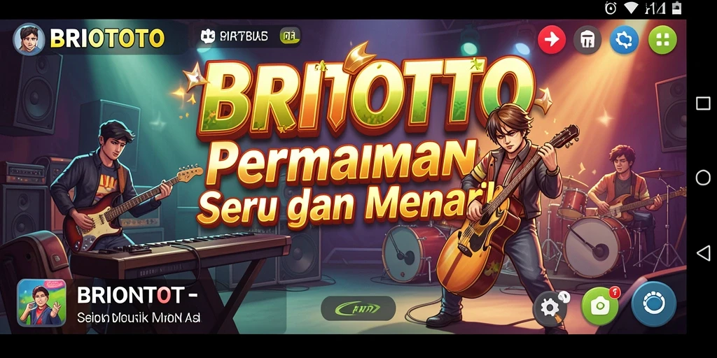 Tampilan gameplay seru BRIOTOTO dengan berbagai pilihan lagu.
