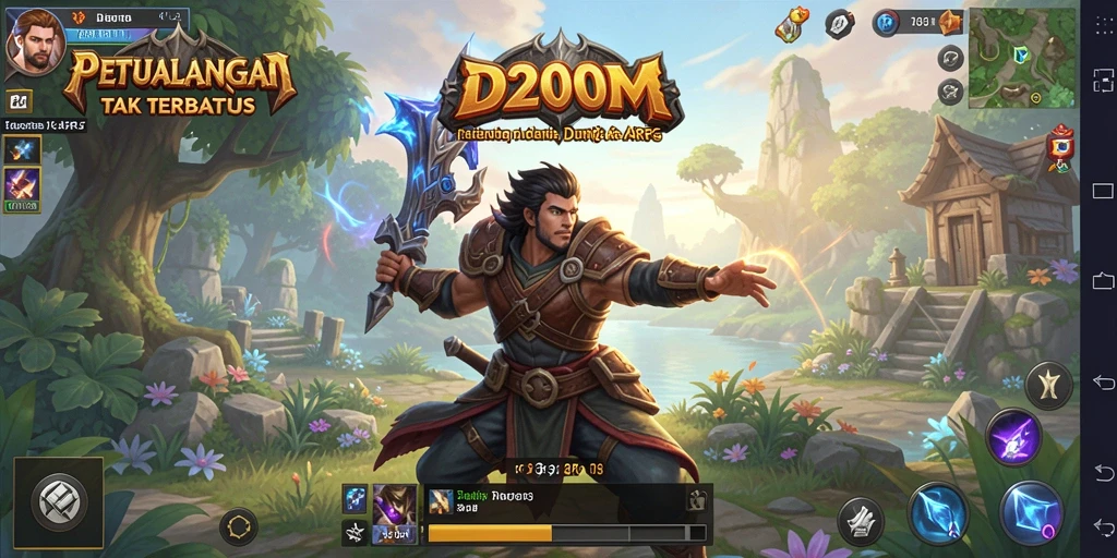 Gameplay seru D200M dengan karakter yang kuat.