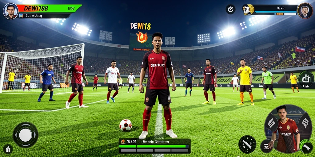 Screenshot DEWI188 menampilkan gameplay seru dari berbagai cabang olahraga.