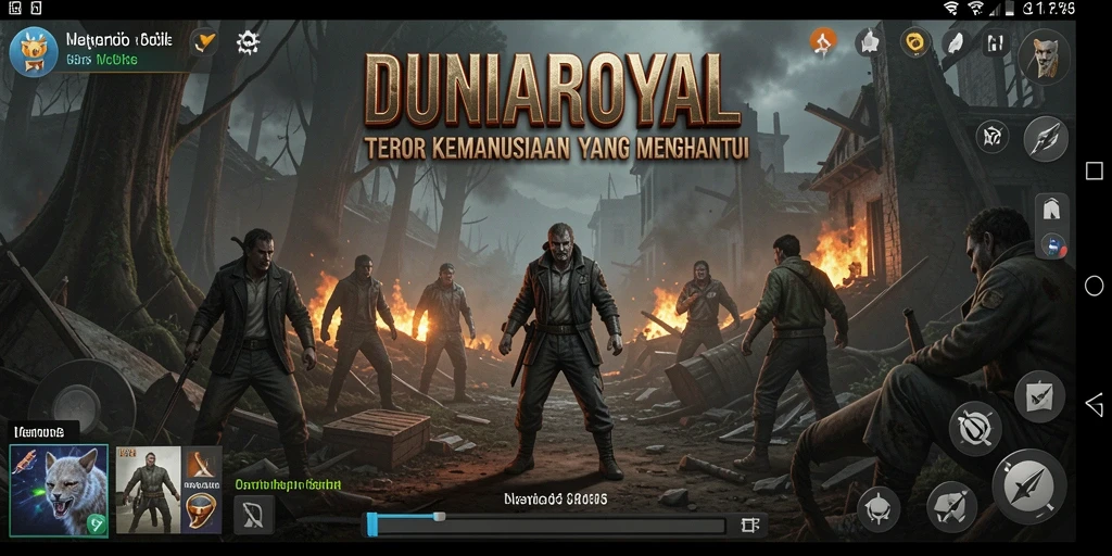 Screenshot DUNIAROYAL menampilkan suasana mencekam dengan kegelapan yang menyelimuti.
