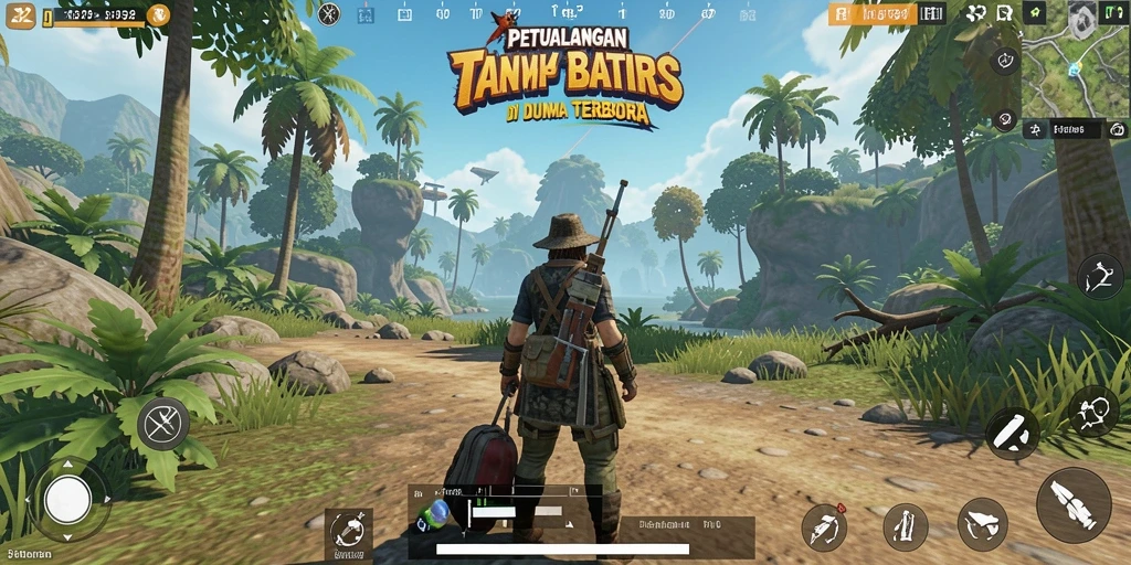 Tampilan gameplay F32 yang menakjubkan di dunia terbuka.