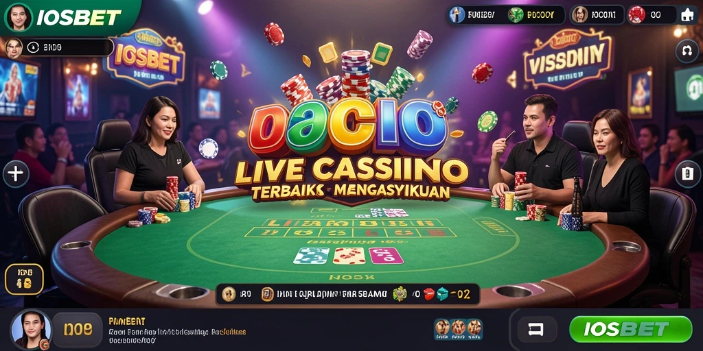 Tampilan gameplay Live Casino yang menarik dan mendebarkan di IOSBET.