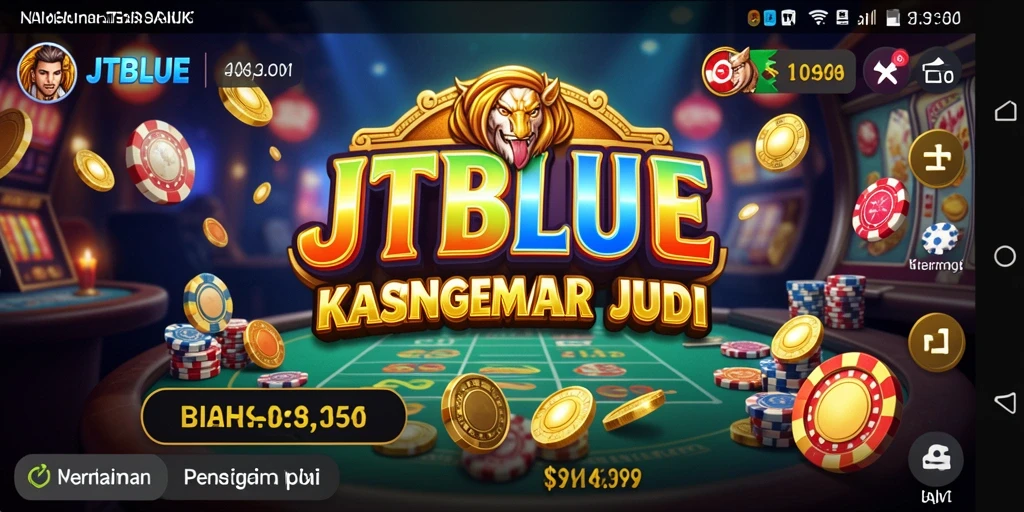 Screenshot utama JTBLUE menampilkan gameplay Kasino yang mendebarkan.