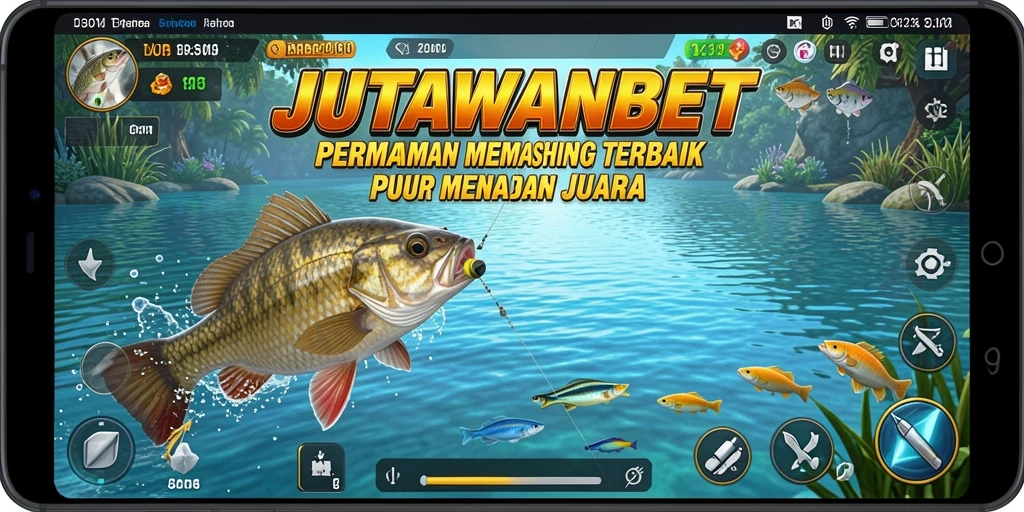 Screenshot gameplay JUTAWANBET menampilkan aksi memancing yang seru dan visual menarik.