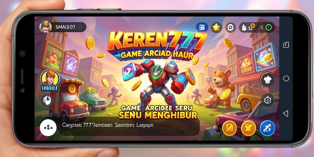 Screenshot KEREN777 menunjukkan aksi gameplay arcade yang menegangkan.
