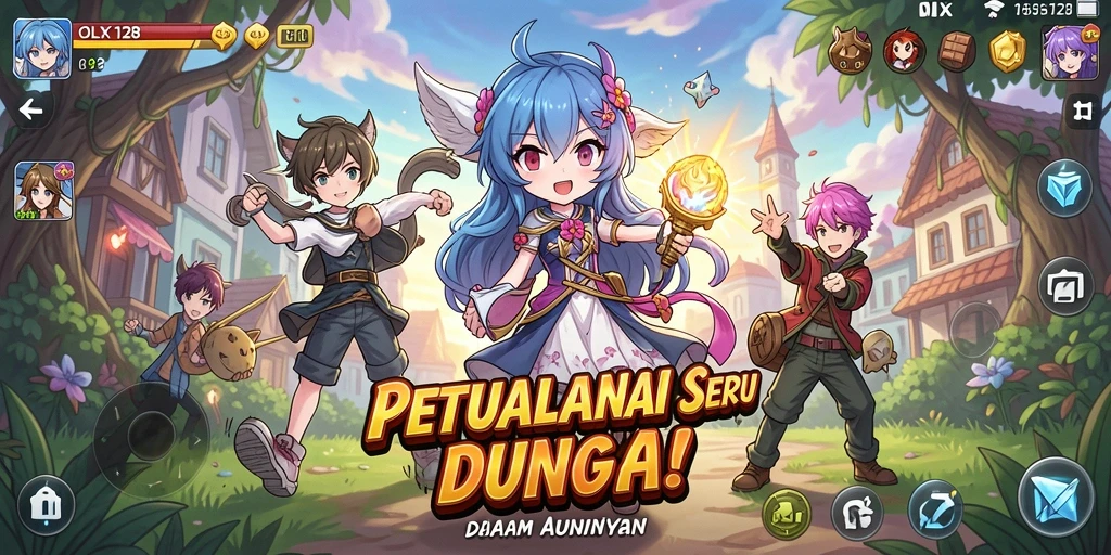Tampilan menarik dari gameplay OLX128 yang seru dan dinamis.