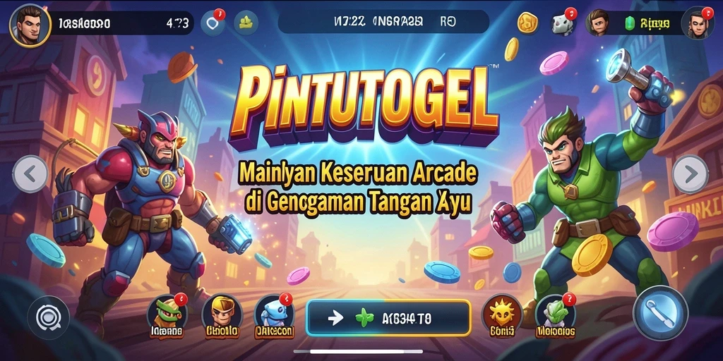 Screenshot menampilkan aksi seru dalam permainan Arcade PINTUTOGEL.