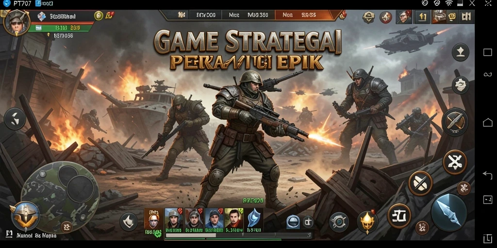 Tampilan gameplay PT707 yang seru dan strategis.