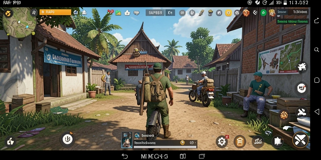 Tampilan gameplay <strong>RAP89</strong> yang menampilkan interaksi menyenangkan dalam dunia simulasi.