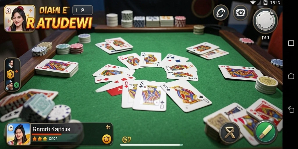 Tampilan gameplay seru dan kompetitif di RATUDEWI.