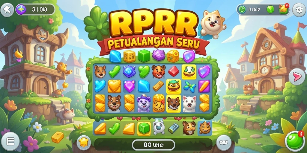 Gameplay RPRR yang menyenangkan dengan tantangan Match-3.