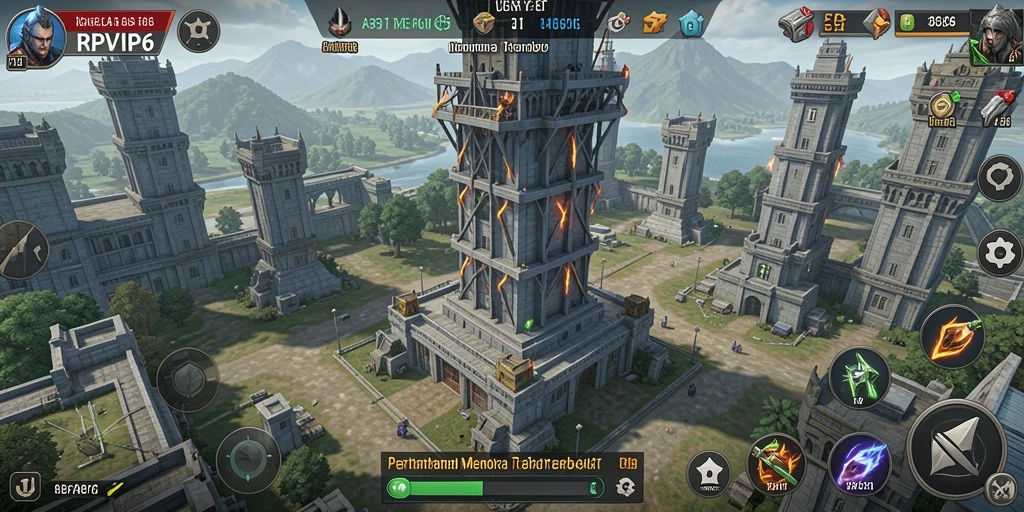 Tampilan gameplay RPVIP6 yang menarik dalam mode Tower Defense.