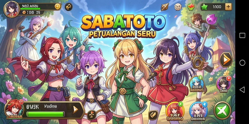 Screenshot SABATOTO menampilkan aksi karakter dalam pertempuran seru.