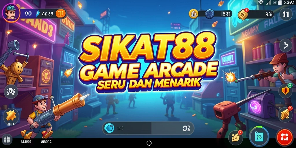 Tampilan gameplay dinamis dan penuh warna di SIKAT88.