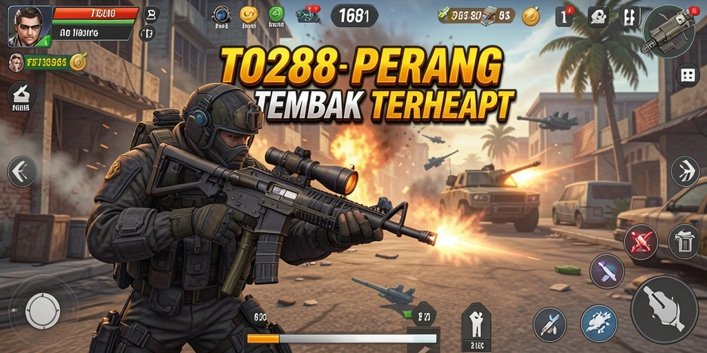 Tampilan screenshot utama TO288 menampilkan aksi seru FPS yang memukau.