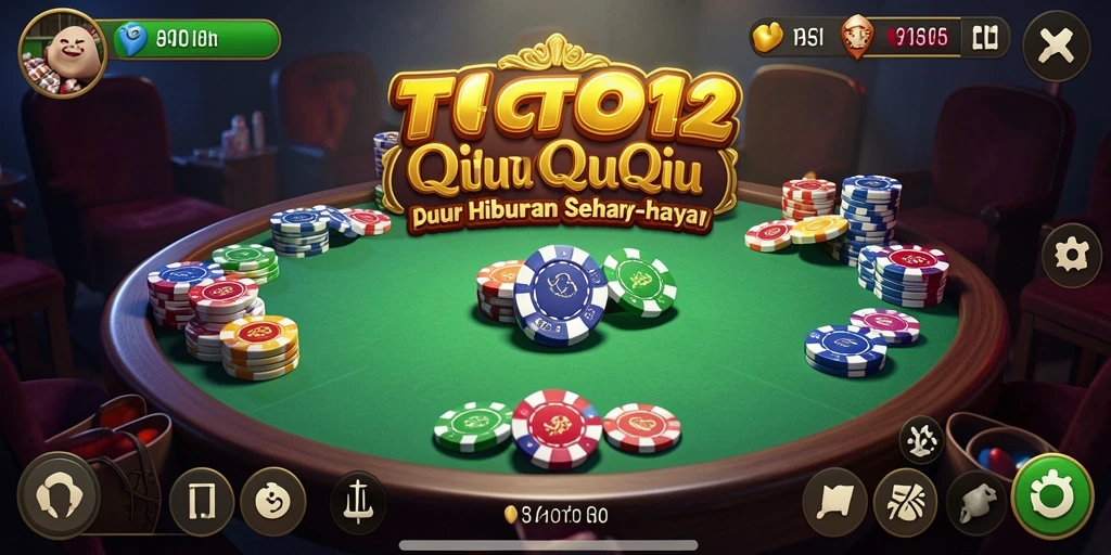 Screenshot gameplay TOTO12 menampilkan aksi seru permainan QiuQiu.