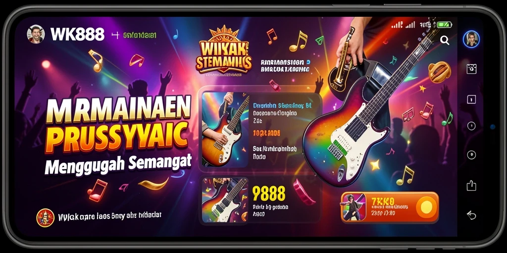 Tampilan menarik dari gameplay musik WK888 yang seru dan menghibur.